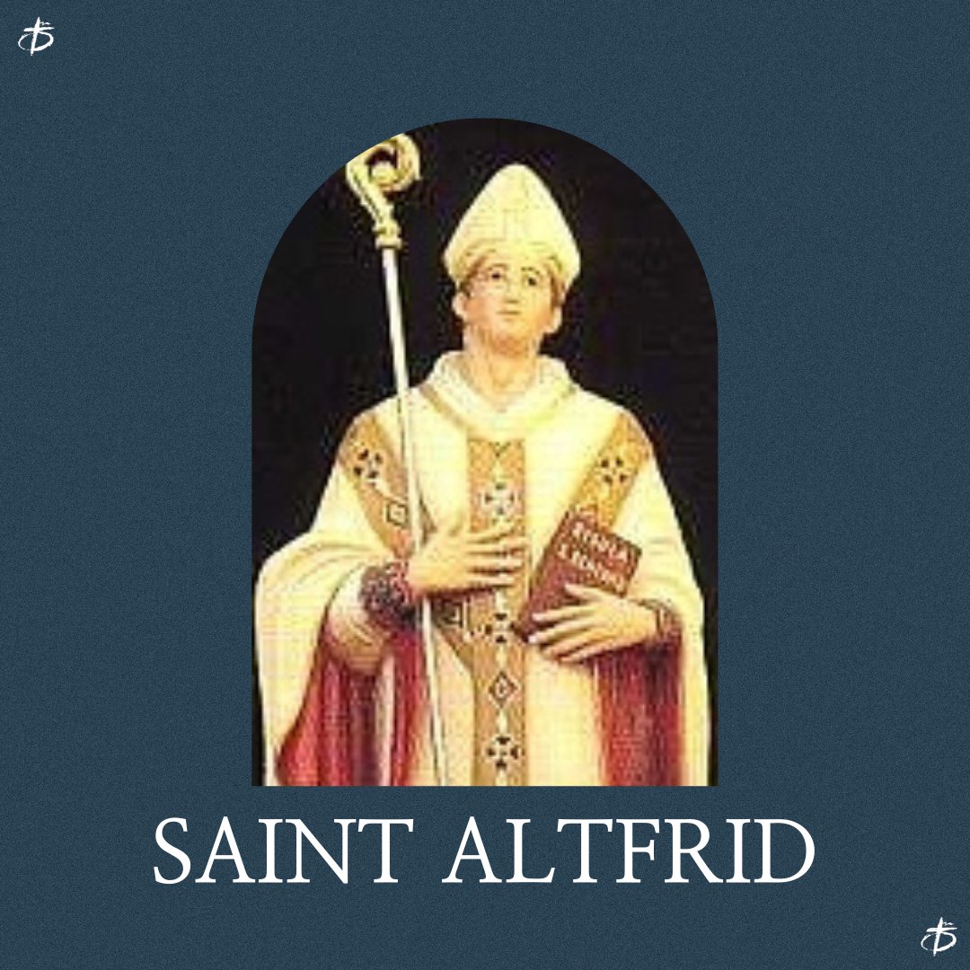 iam_SFC's tweet photo. St. Altfrid

Benedictine bishop and devotee of the Blessed Virgin Mary

#iamsfc
#FeaturedSaint https://t.co/nyJ3obGyip