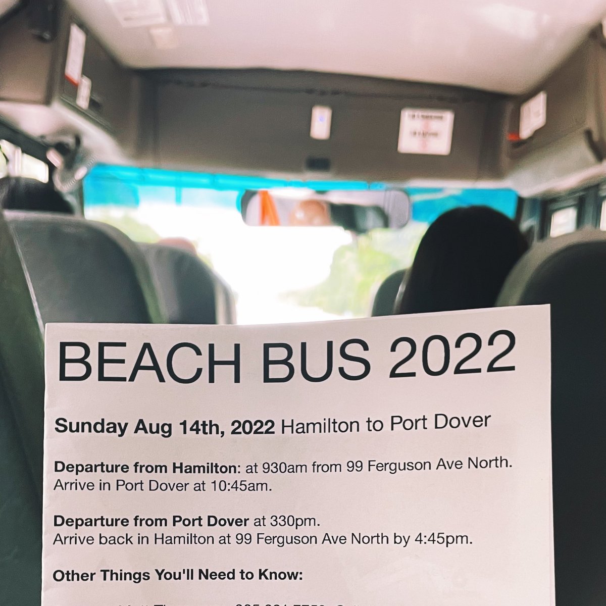 FortElgin's tweet photo. Beasley to Port Dover beach bus is back after 3 years. So glad we are able to do this. #hamont #beachbus https://t.co/MAnUc5YiCY