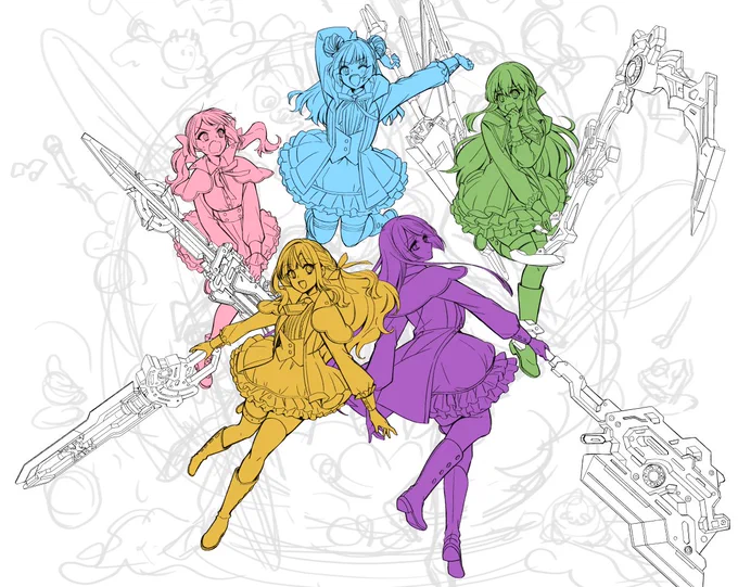 せっかくなので描いてる途中経過も置いときますね(最初は通常制服を描くつもりでしたが隊服の方が華やかなので変えました)ありがとうございました… 
