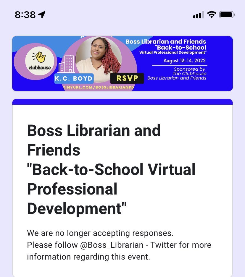 Definitely feeling FOMO after forgetting to sign up for #BossLibrarianPD