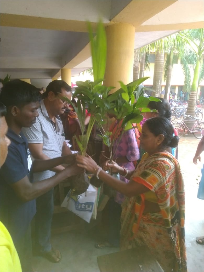NSSUnit2_Belda's tweet photo. Our NSS volunteers of Unit I, II, III are presenting &amp; distributing Fruit Saplings to the persons of local community. The programe is arranged in coordination with Lions Club of Belda &amp; patronised by Development Action Society @_NSSAwards @swachhbharat @rdnss_kolkata @ABPNews https://t.co/AiWR2Dgy4i