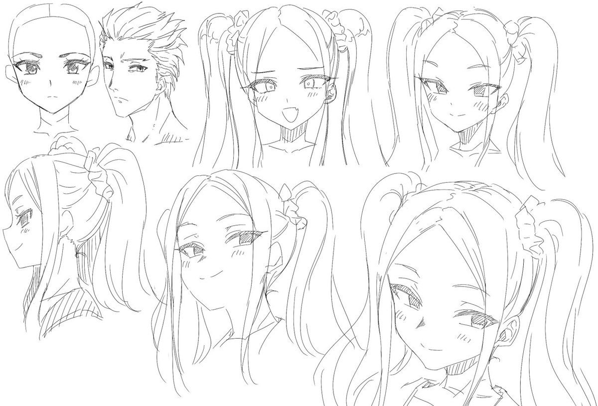 顔を可愛く描けるようになりたいから練習するぞ! 38 