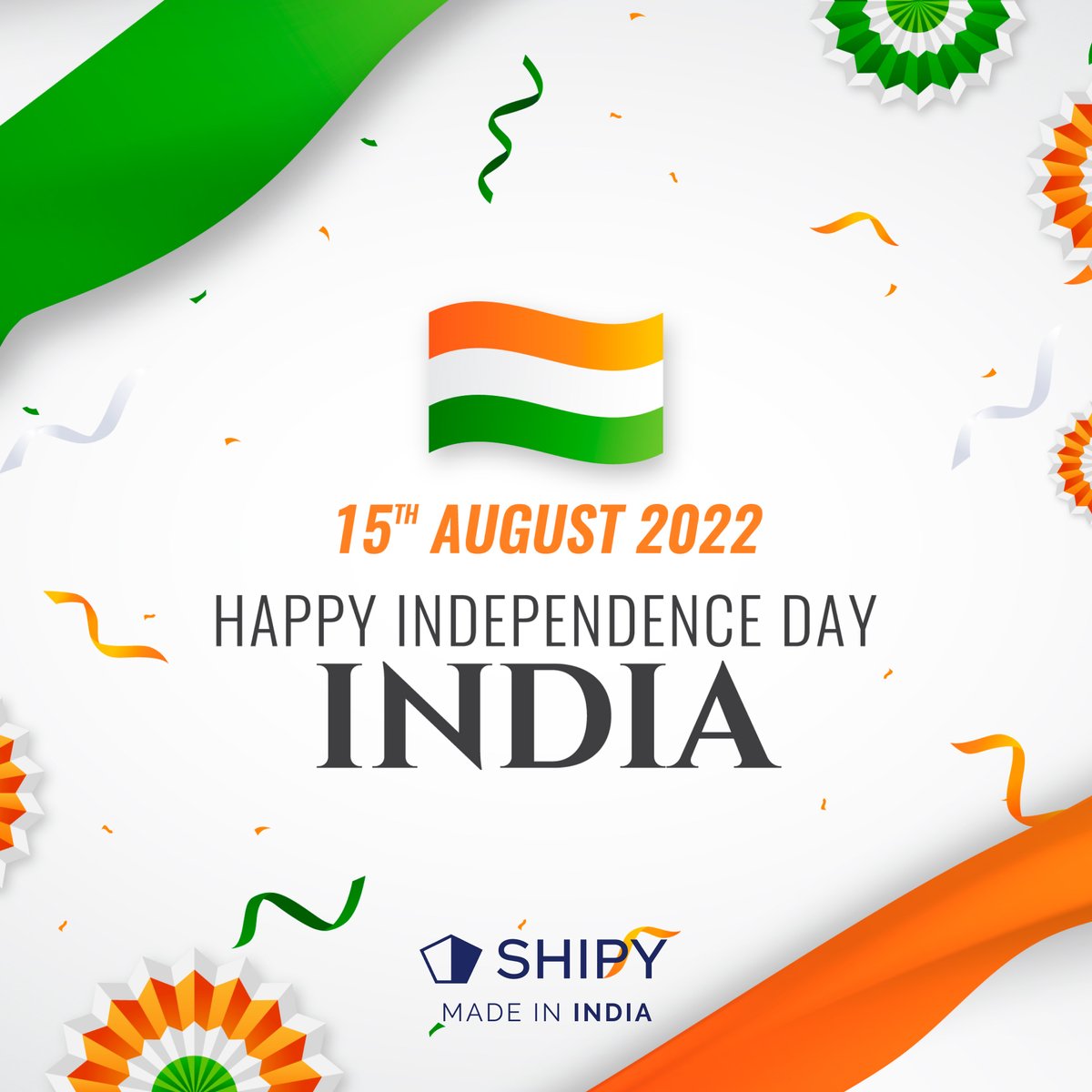 ShipyIndia's tweet photo. #HappyIndependenceDay #India 
Celebrate the 75th Independence Day with us at https://t.co/zwZ0eLUjoQ and get Flat 15% Off on all orders above ₹1500

Stay Safe and Be Proud. 
#IndependenceDay2022 #IndependenceDayIndia https://t.co/B8sWsBP2iL