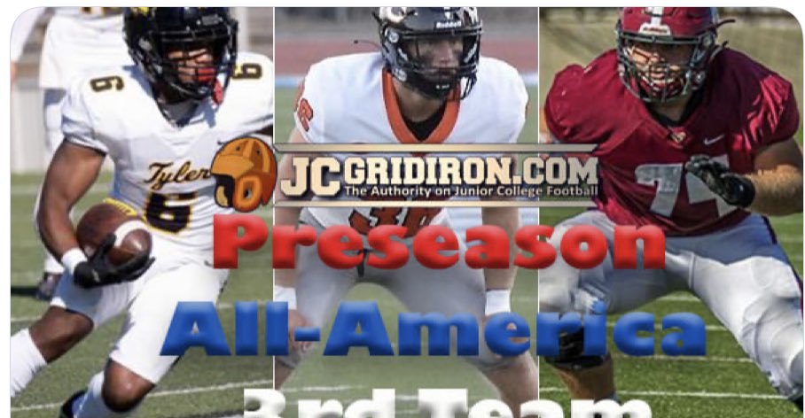 RCTC_FB's tweet photo. Congratulations to @AndrewEriks @terrenceisaacjr @9live__ on making the preseason All American team. https://t.co/gMB2UywrtF