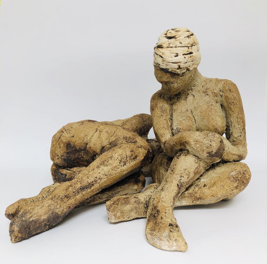 cdonnery's tweet photo. “Матерi” The #Ukranian mothers 

by artist #JenDonnery will be on display in @dublincastleopw as part of #Ceramics Ireland’s Clay works exhibition until 25th August at #Dublincastle #SupportUkraine @ZelenskyyUa #supportthearts @cathmartingreen #sculpture #art #Ukraine https://t.co/ORpHNhHJVZ