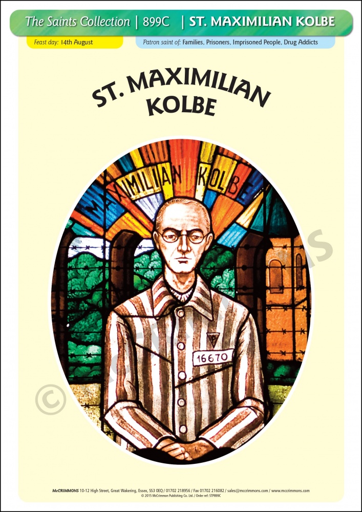 McCrimmons's tweet photo. St. Maximilian Kolbe 😇

Patron Saint of Families and Prisoners

#FeastDay 14 August

A3 Poster https://t.co/rZnfBm9TKd

See 'Related Items' for alt. designs, banners, roller-banners, boards and lectern frontals #McCrimmons #SaintsCollection #CatholicSaints #AuschwitzSaints https://t.co/7dowlNLqUT