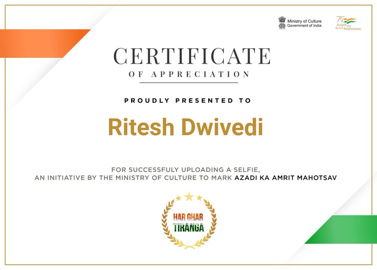 dwivedi_ritesh's tweet photo. I did My part...

#HarGharTiranga #AmritMahotsav https://t.co/klqCr6cDb5