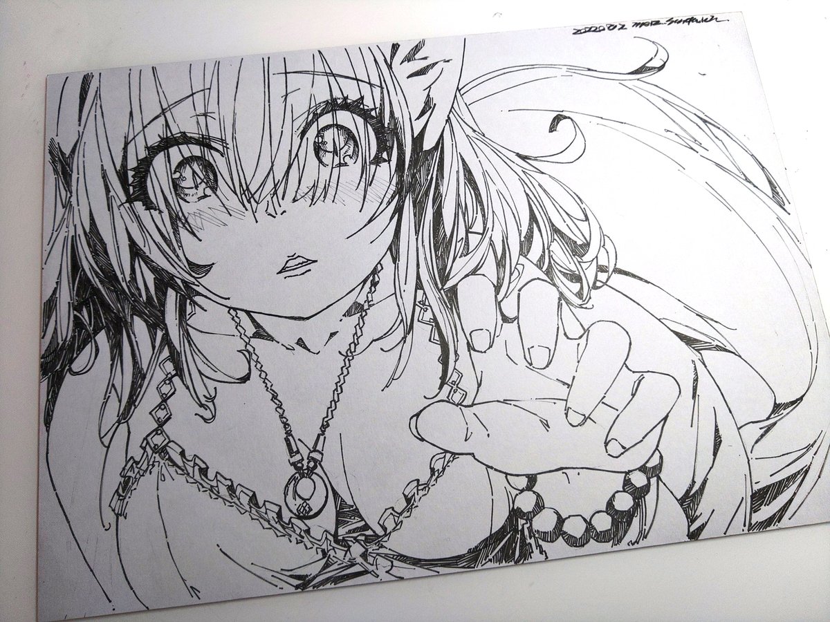 復元した絵はこんな感じになってます。思ったより水を吸う紙だったので、塗る時は気を付けないと。 