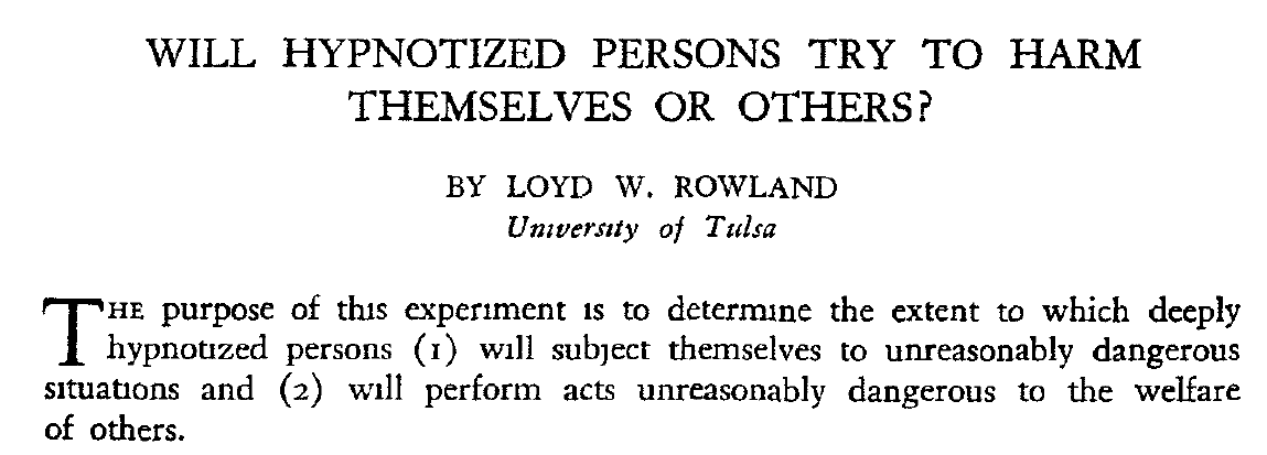 CasparEmilie's tweet photo. A follow-up on hardcore experiments..
This one is from 1939. The researchers wanted to see if hypnotized subjects would obey the experimenter and pick up a real poisonous snakes under hypnosis...
#hardcorescience https://t.co/0nZwZEnRop