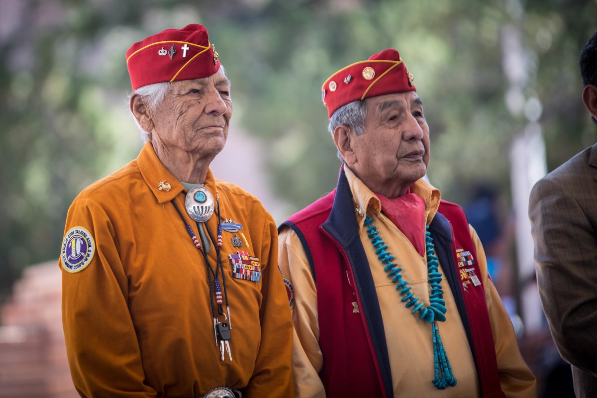 The Navajo Code Talkers were key to our victory against the Axis powers in WWII. Today, we honor all the Native American tribes associated with the code talkers. May we remember their examples of bravery and patriotism. Read more about their history: hubs.la/Q01jYKdr0