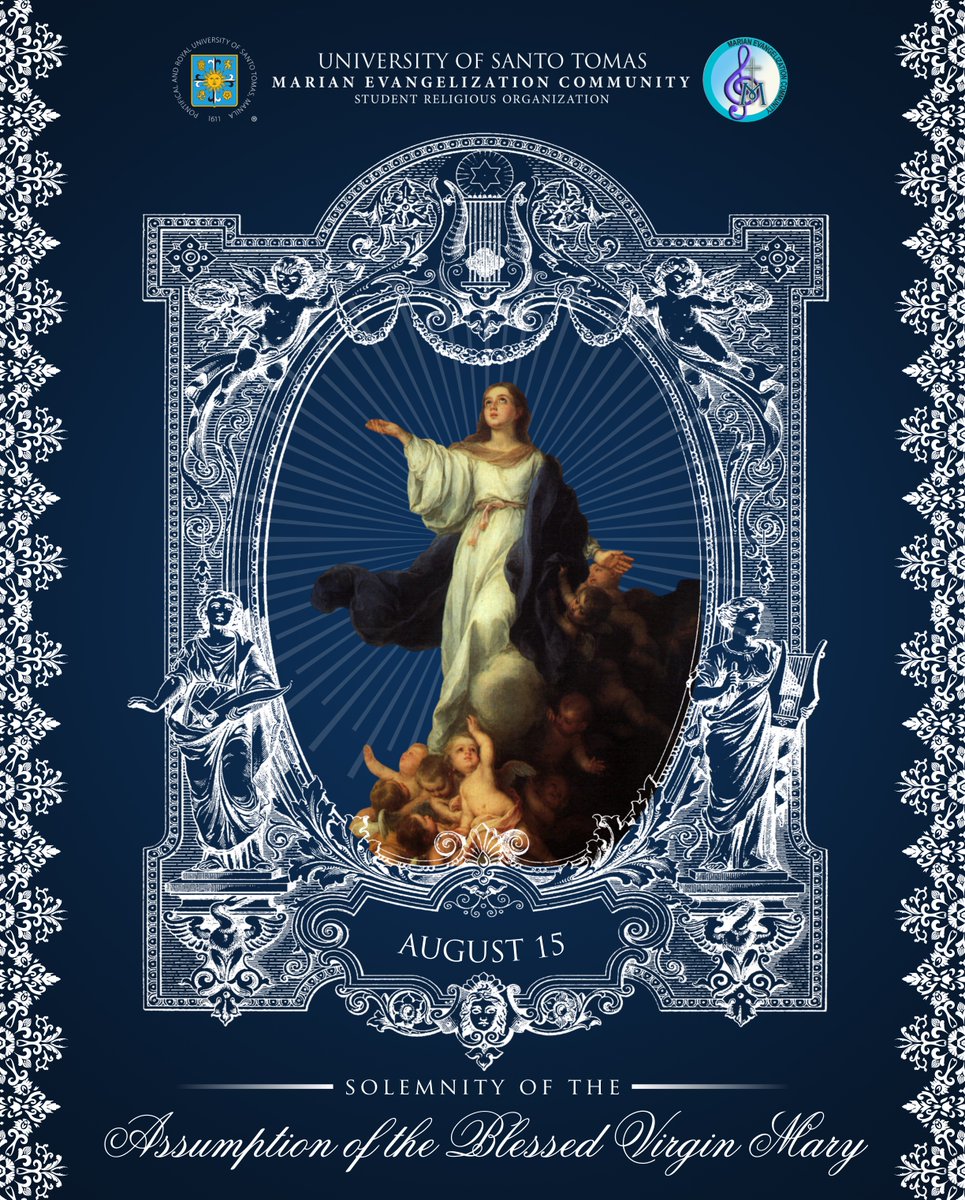 official_ustmec's tweet photo. This holy day commemorates the Virgin Mary's bodily ascension to heaven at the end of her life. On November 1, 1950, Pope Pius XII proclamated the Assumption of the Blessed Virgin Mary, which the Church celebrates every year on August 15 💙

• Ad Jesum per Mariam •

#MECasama https://t.co/9oZm9qyGdH