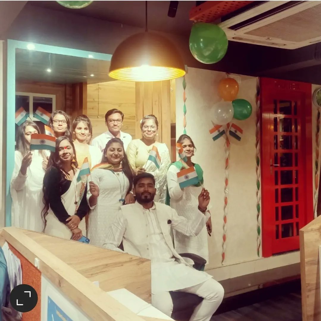 YoWorkIndia's tweet photo. Our office has come alive with the indian tri-color as We all celebrated the milestone of 75 years of Indian's  Independence with our YoWork family .
All decorations were made in-house by the team Yowork.

Wishing everyone a very  independence day
 #bhopalcoworkingspaces https://t.co/3mjWYhoipa