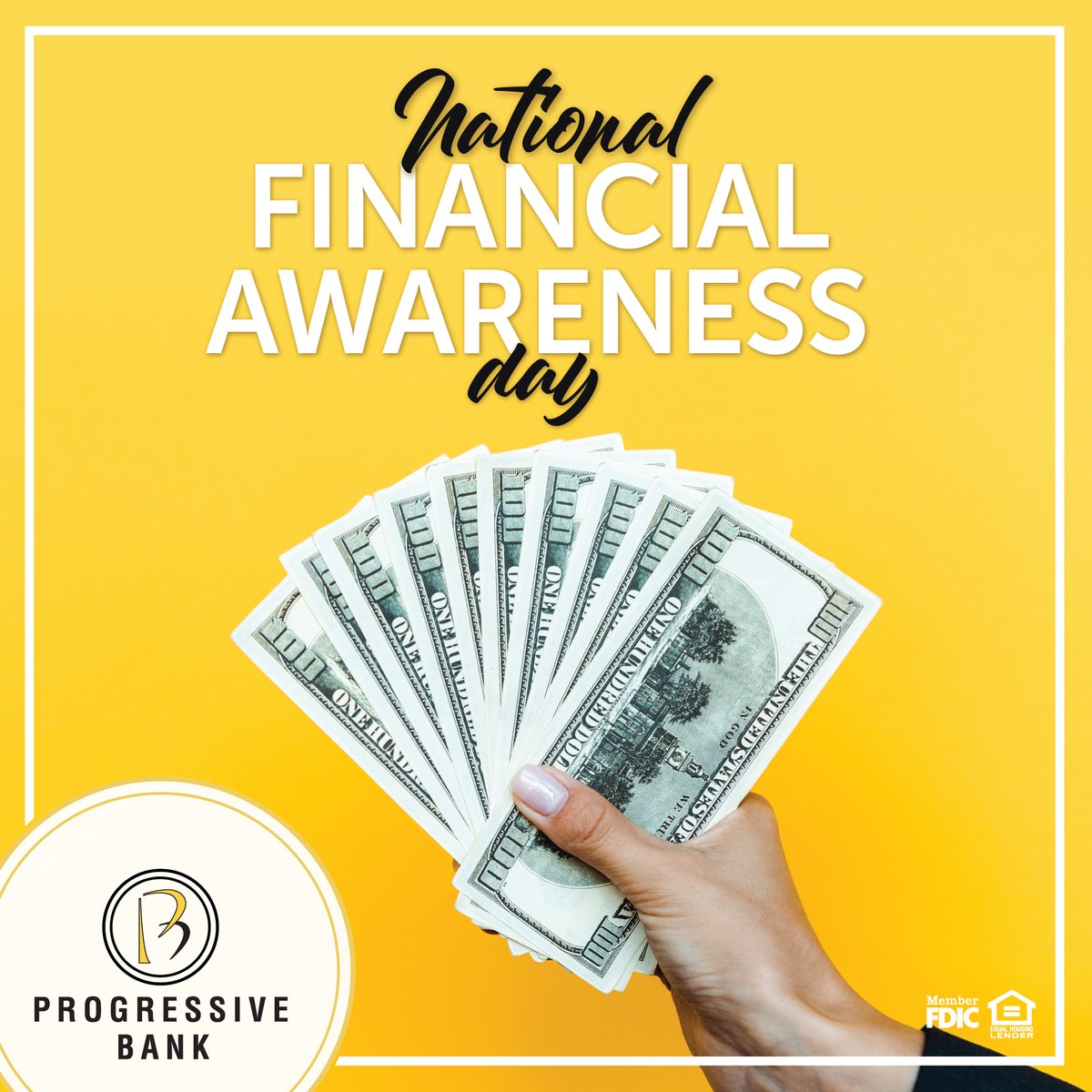 ProgressiveBank's tweet photo. It's National Financial Awareness Day! It's the perfect time to check your balances, make a budget, and start on a new financial path!
#ProgressiveBank #LocalBank https://t.co/JMWternDEi