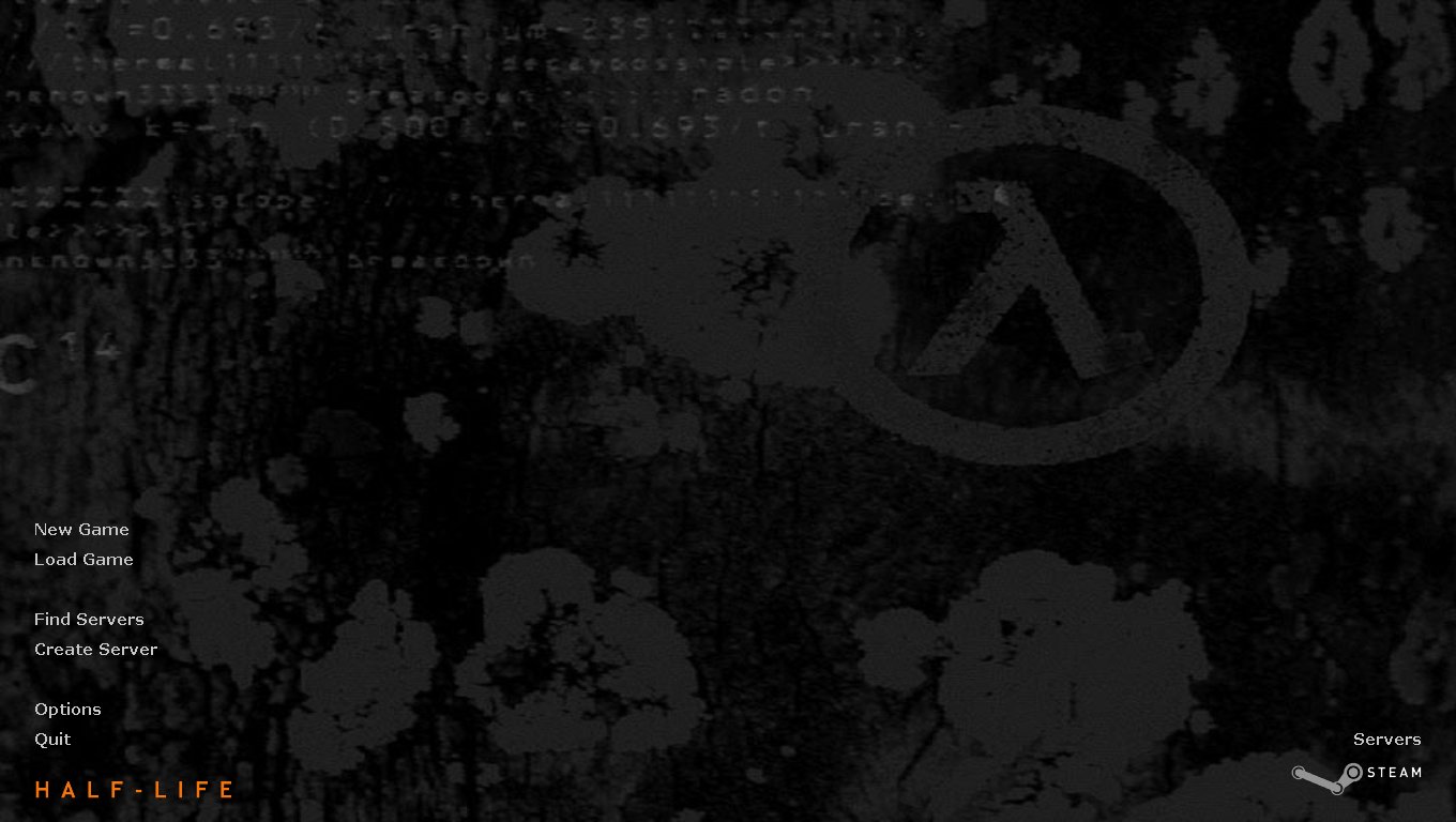 Half Life 1 main menu