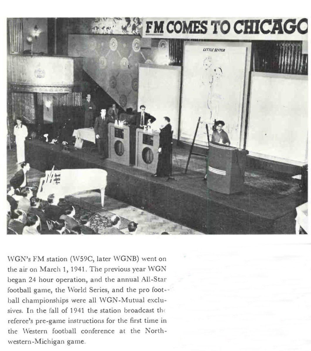 RadioRewinder's tweet photo. #RadioHistory #ChicagoRadio #WGN #WGNB #FM 1941 https://t.co/AM90yOAez1