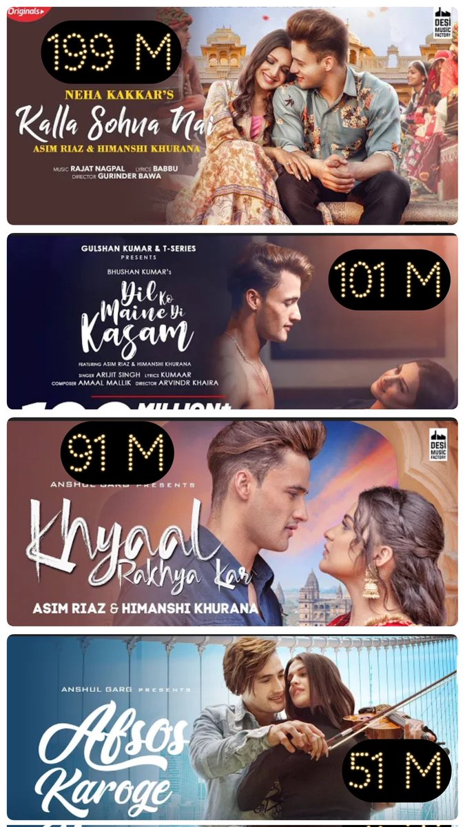 asimanshi_77's tweet photo. Keep Streaming all the #AsiManshi songs 
#kallasohnanai to hit 200m soooon 
#AsimRiaz 
#himanshikhurana 
@imrealasim 
@realhimanshi https://t.co/toIIbaBltg