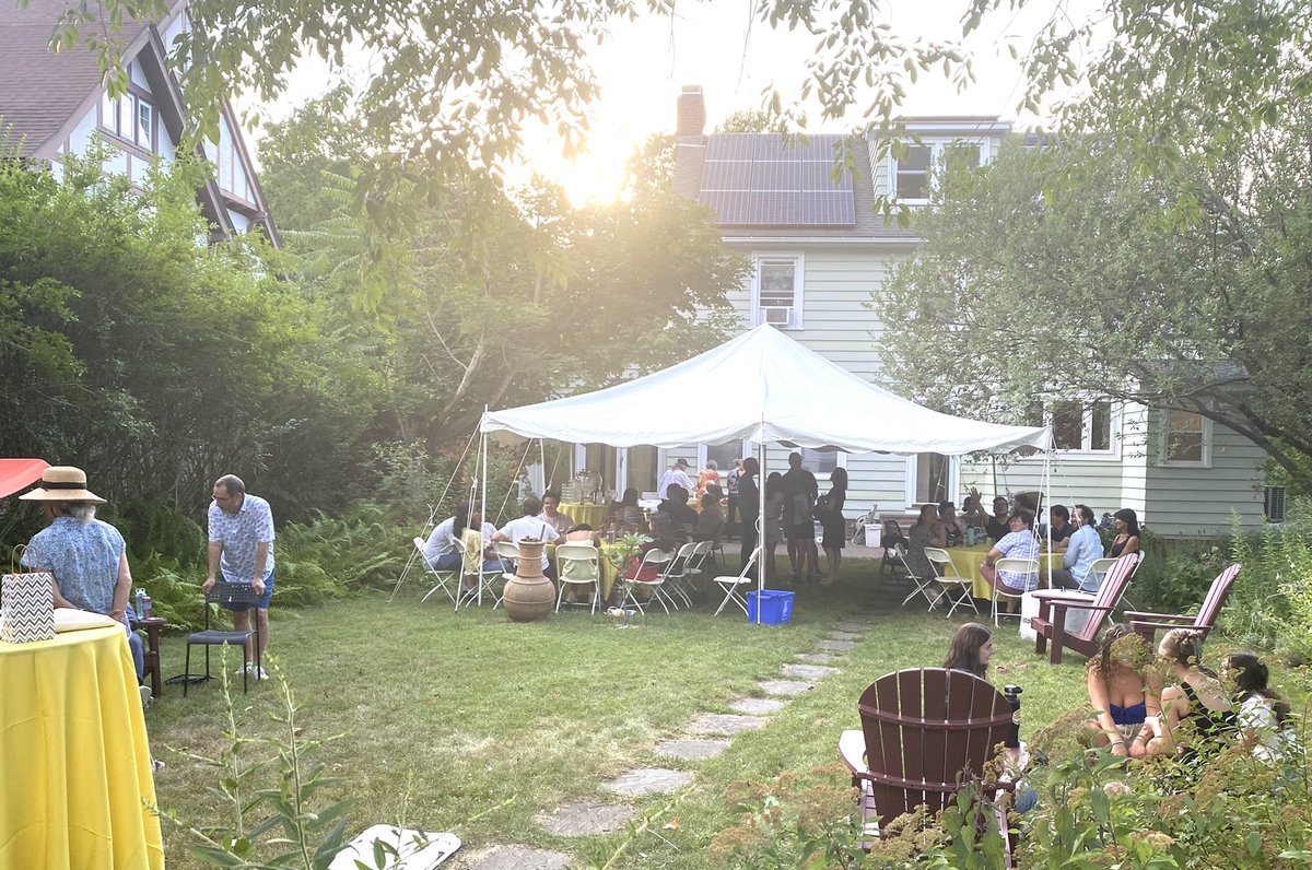 KaminskiMed's tweet photo. Last week’s #CollegeSendOff party was a lot of fun. First large party we held since December 2019! Thx to all the friends that came! Really proud &amp; excited for #YOUNGEST!
And note to myself - reconsider grilling in a white shirt 

#PCCMEats #FathersAndDaughters #FirstYearCollege https://t.co/GkG6NR1ORD