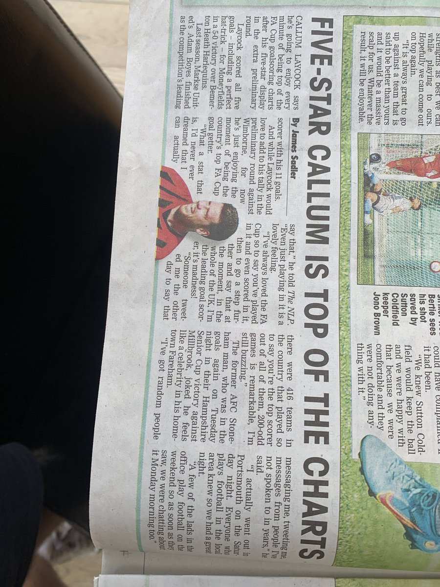 SadlerJames_'s tweet photo. Delighted to have completed a weeks work experience at @NonLeaguePaper and @TheLeaguePaper culminating in multiple pieces making their way into this weeks’ editions! https://t.co/oMLco2qKpW