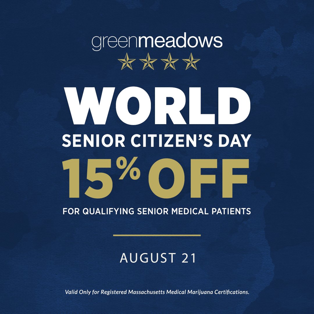 Greenmeadows's tweet photo. For all our qualifying senior medical patients... mark August 21st on your calendar! 🙌🏼

This month, we're celebrating Patient Appreciation Day at Green Meadows by acknowleding all of our senior citizen patients in recognition of World Senior Citizen's Day! 💚 https://t.co/XQvJZf9Oqv