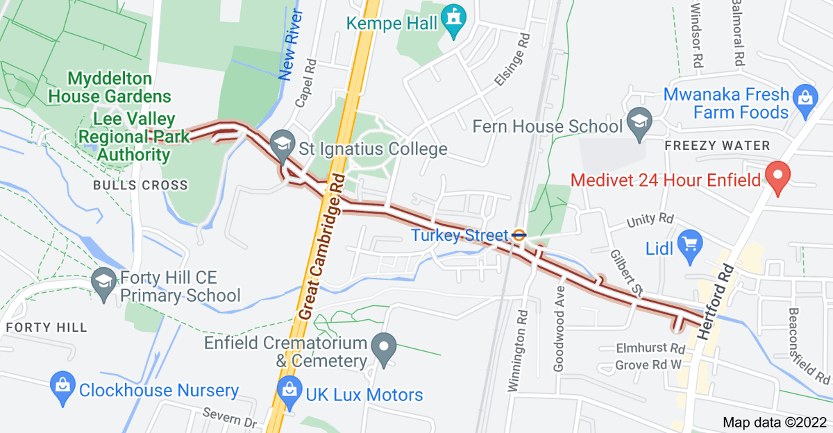 Eight fire engines and around 60 firefighters have been called to a grass fire at a college on Turkey Street in #Enfield. More info soon.