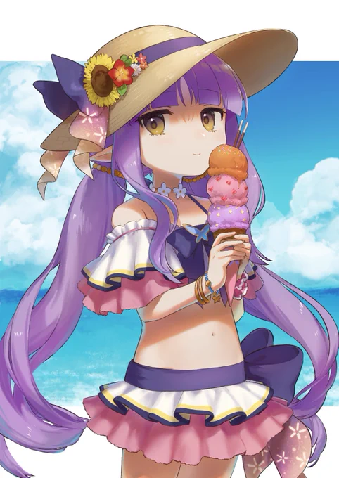 水着キョウカちゃん祈願絵です #プリコネR 