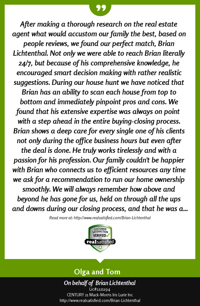 BLichtenthal's tweet photo. I’m sincerely honored by clients like this. https://t.co/Iy0gkODzXj via @realsatisfied https://t.co/ekh1ZVNMPf