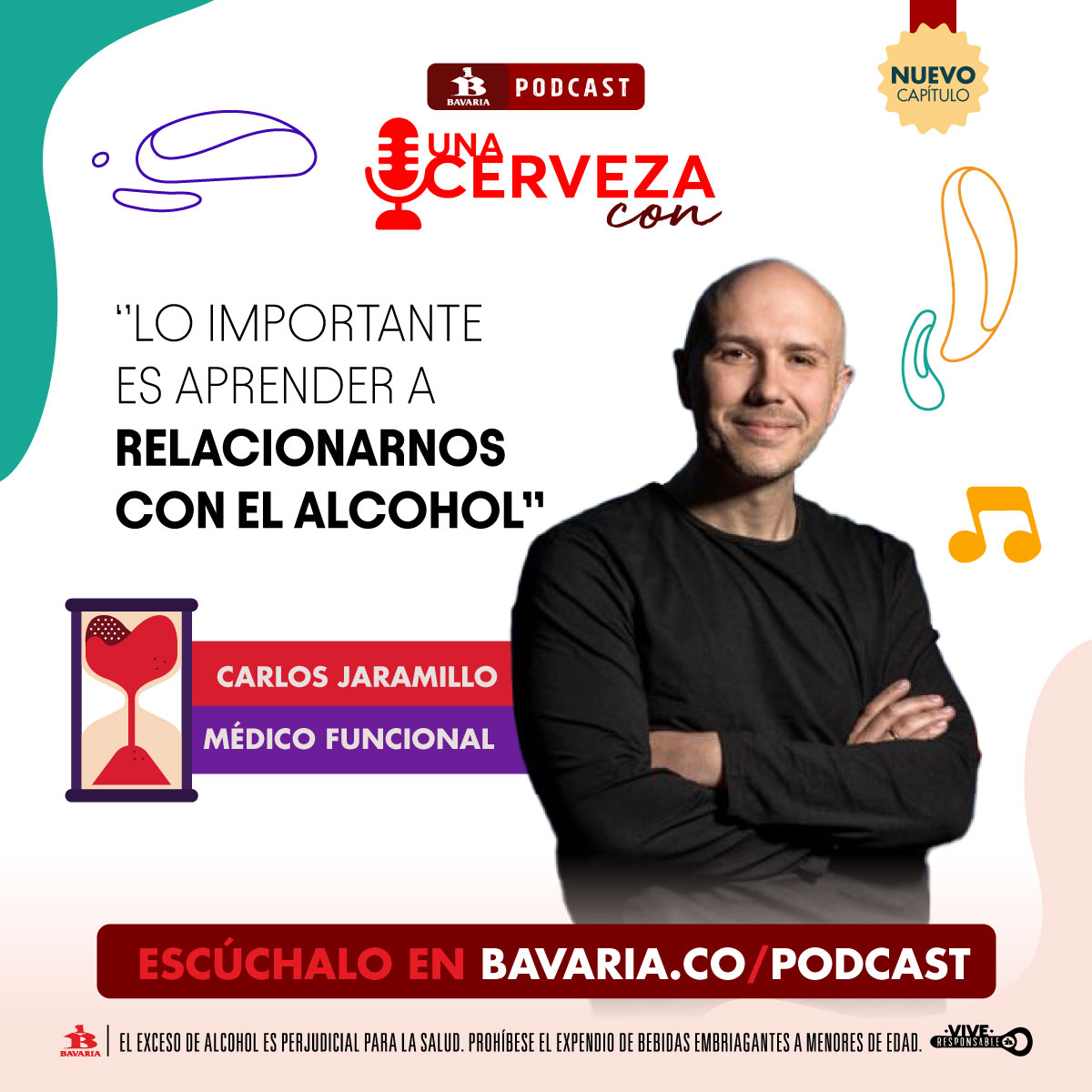 ¡Este nuevo episodio del podcast #UnaCervezaCon está imperdible! 
Hablamos con el Dr. Carlos Jaramillo sobre mitos y recomendaciones en torno al consumo de alcohol. 
Escucha el podcast y cuéntanos ¿cuál de sus tips ya conocías? #ViveResponsable