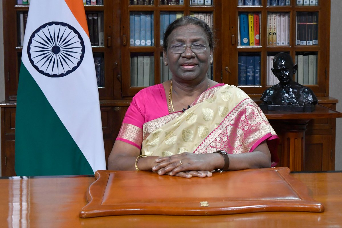 Full text of the address of President Droupadi Murmu on the eve of 76th Independence Day
English: presidentofindia.nic.in/speeches-detai… 
Hindi: presidentofindia.nic.in/speeches-detai…
