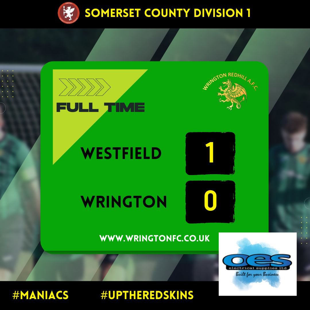 💚🖤 RESULT 💚🖤 

We lose our first game of the season after an excellent display doing everything but score one of our many chances. 
Full credit to <a href="/WestfieldFC/">𝙒𝙀𝙎𝙏𝙁𝙄𝙀𝙇𝘿 𝙁𝘾</a> for battling all game and a wonder strike and the death. Good luck for the rest of the season lads.