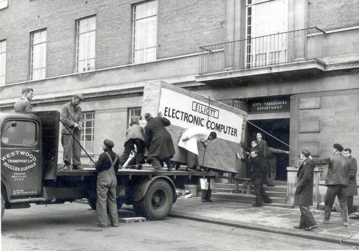 Delivering a computer in 1957:
