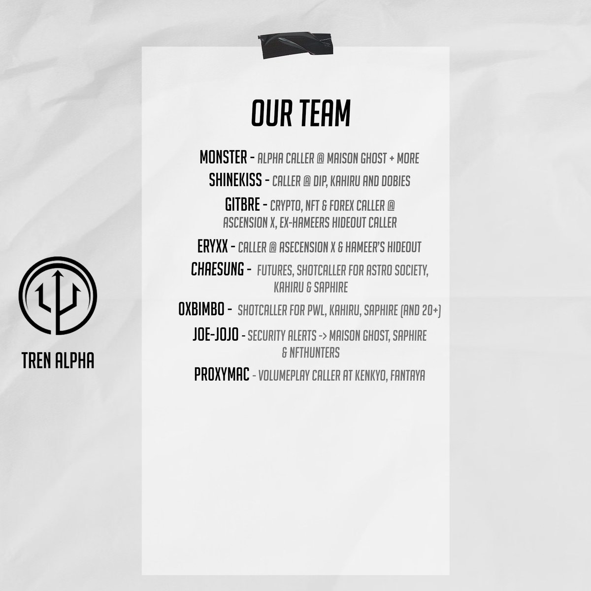 Tren_Alpha's tweet photo. We are well rounded alpha callers job hungry and always ready to provide great alphas in your discord

Hit me up, Lets talk business😉 https://t.co/wEQ5t32kp4