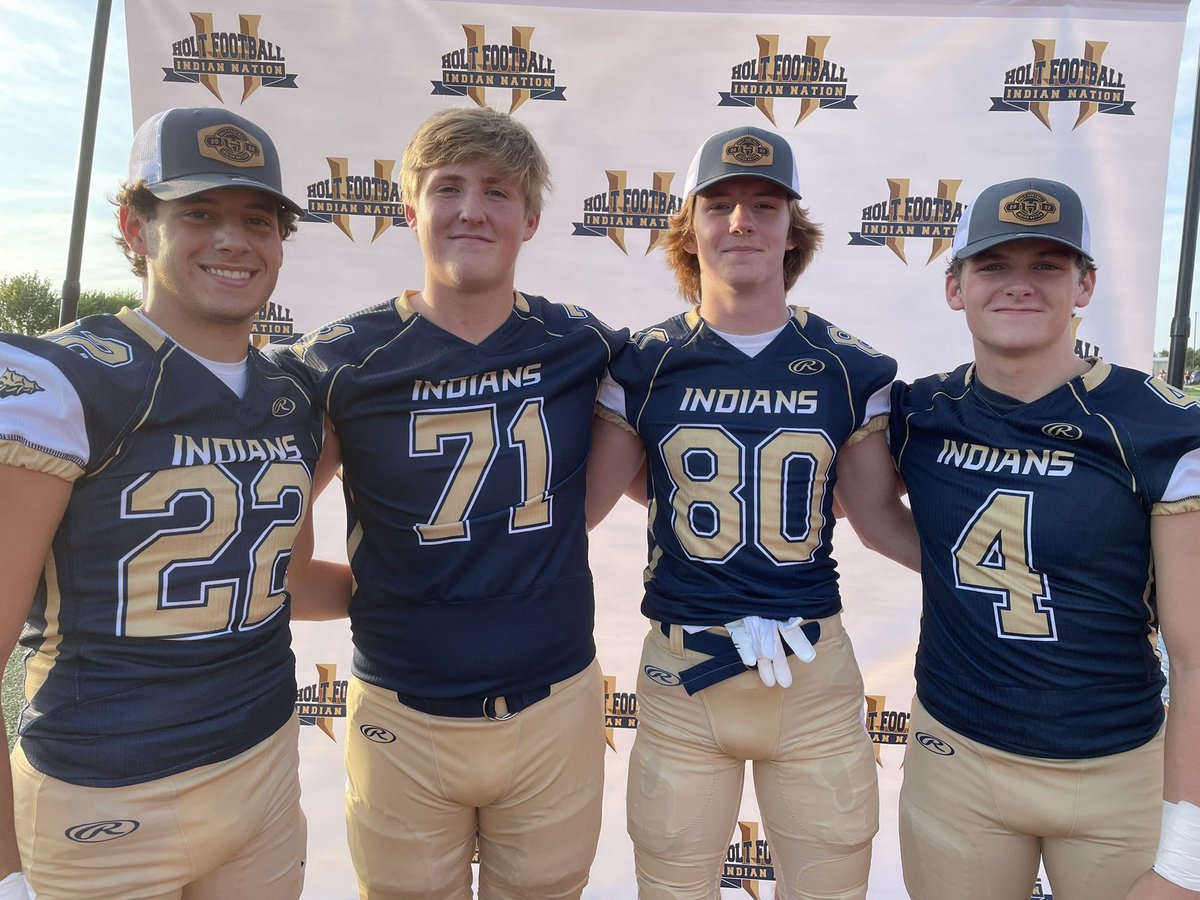 Jill031Duke's tweet photo. Holt’s blue &amp; gold season kick off scrimmage. Congratulations, Caden for being voted in as a team captain!! LETS GO HOLT!! @cadenduke5 @HoltFB @NationHolt https://t.co/SlHwU0qPUV