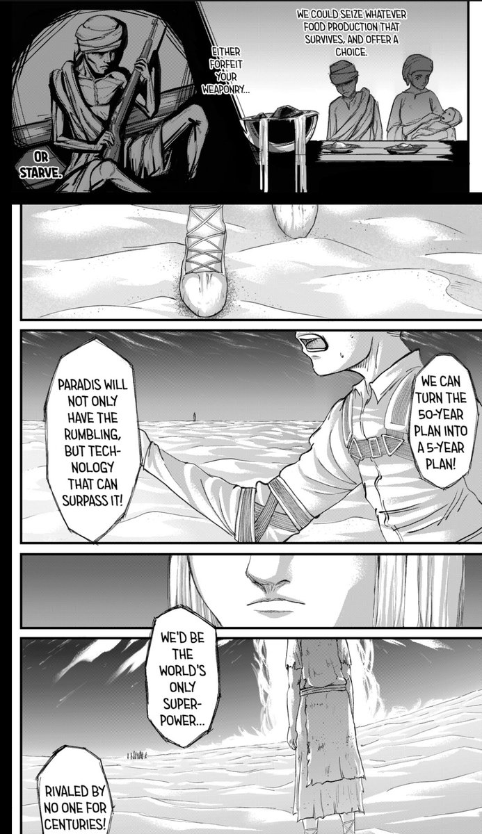 SleepySomnu's tweet photo. I came back to give props to @OpUsurper because this is actually very good! This is such an Armin like thing to do before the timeskip. #ArminIsBack 😩 https://t.co/1fQp4mIZF8