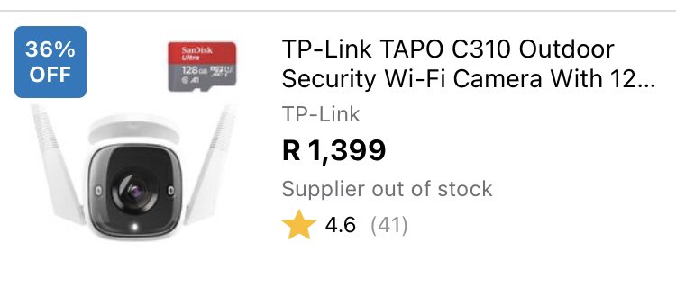AJVS38's tweet photo. @TAKEALOT Bought this product for this price and there was no discount and looking to buy more now, same price but all of a sudden takelot claim 36% off. It is a lie. https://t.co/jVIDynaLCZ