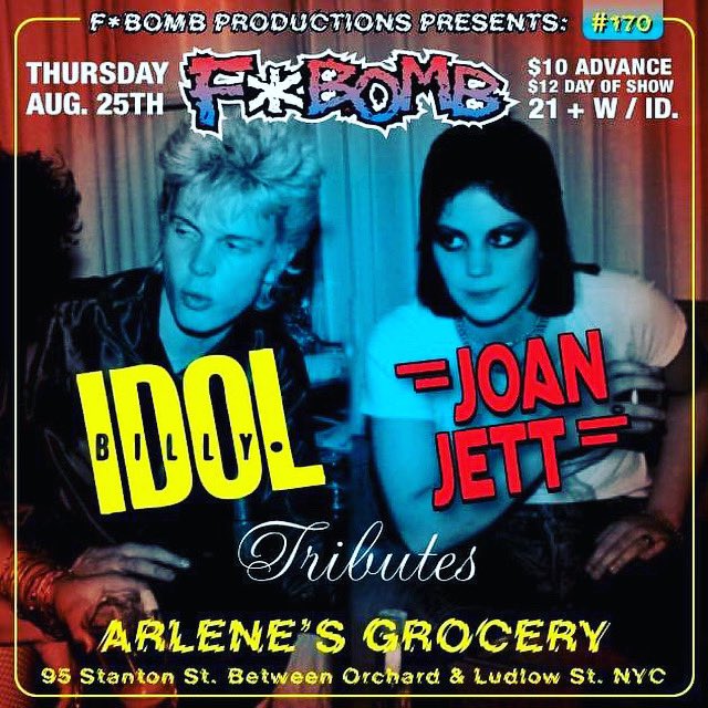 JanaPeri's tweet photo. I’m excited to make my F*Bomb debut with a Joan Jett song at Arlene’s Grocery Thursday 8/25 @ 9pm. This show is going to be killer! 💥💥💥💣💣💣🎸🎸🎸 @joanjett @BillyIdol #joanjett #billyidol @ArlenesGrocery #music #tribute #musictribute #rocknroll #nyc #lowereastside https://t.co/vZWC807mJ5
