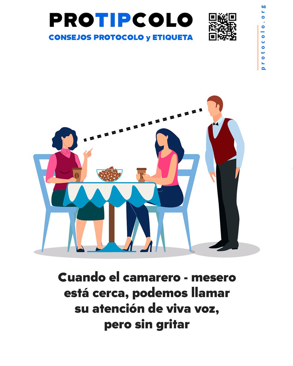protocolo_org's tweet photo. Formas de llamar la atención de un camarero o mesero
https://t.co/PNi30j9CON
#protipcolo #camarero #meseros #protocolo #protocoloyetiqueta #etiquetasocial #hosteleria #cortesia #etiquetayprotocolo #restaurantes #buenosmodales #protocoloorg #atención #mesa #saberestar https://t.co/nIZQL9x5ue