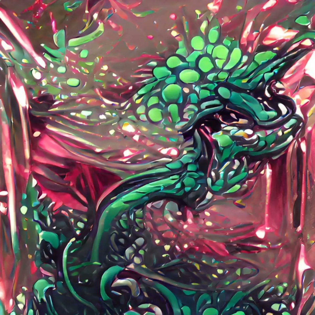 TheDragonRoses's tweet photo. Abstract Emerald Green Bubble Tree
.
.
.
#abstract_buff #abstractpaintings #treeart #abstract_art #abstracts #abstractarts #greenaesthetic #greennature #etsyseller #canvasprints #emeraldgreen #bubbles  #aiart #generativeart https://t.co/61IenfFVvN