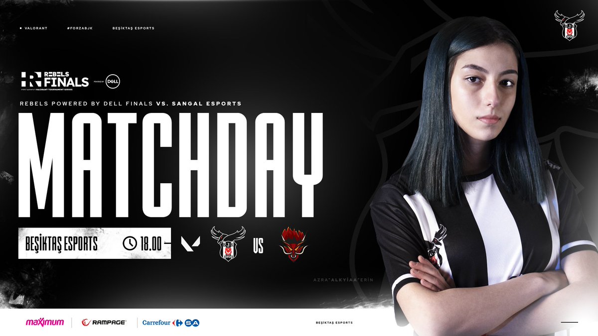 bjkesports's tweet photo. Rebels by Powered DELL Finals turnuvasında karar maçına çıkıyoruz. 🦅
🆚 @sangalgg
⏰ 18.00
📺 Yayın bulunmamaktadır.
Başarılar takım!
📲 #Beşiktaş #Esports | #VALORANT #ForzaBJK https://t.co/FXZVxEwnD1