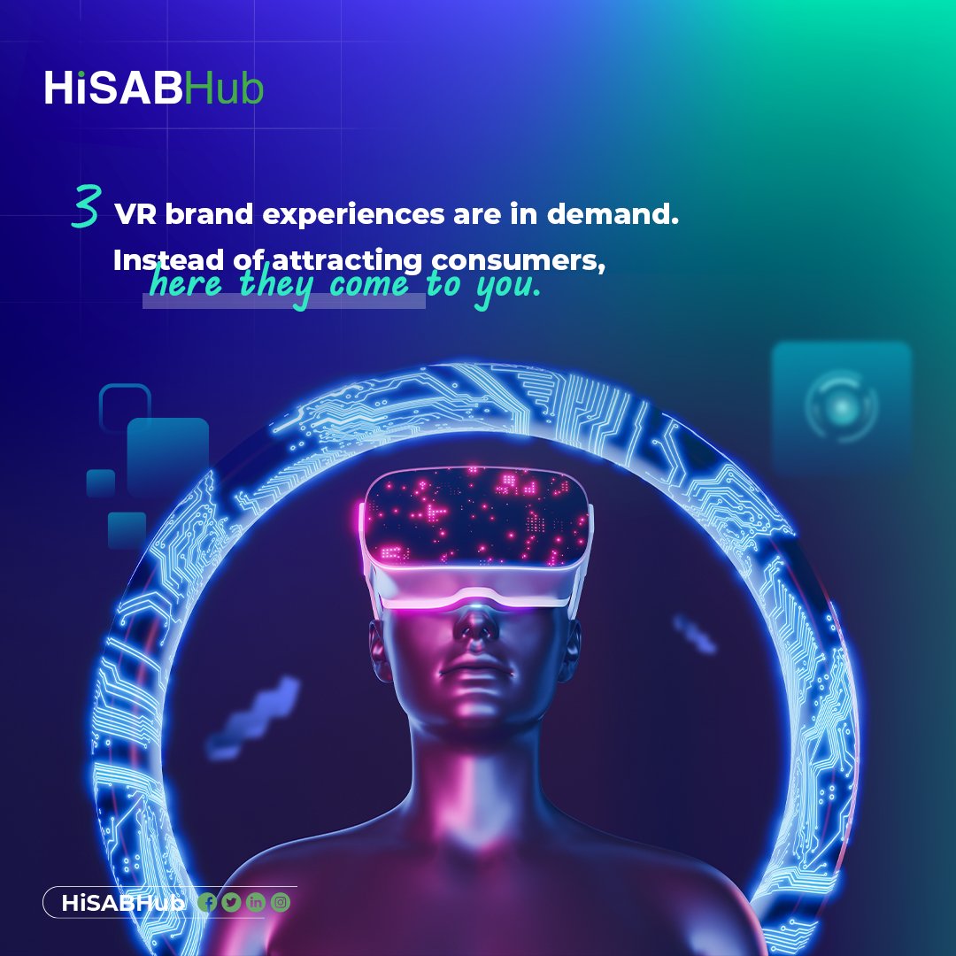 HisabHub's tweet photo. Virtual reality marketing enables #brands to deliver engaging experiences to consumers and encourage conversions. Here’s what brands who don’t implement #VR in their #strategy are missing 👇
 #Metaverse #Virtual_reality #augmentedrealityapp #AR  #digital_marketing #HiSAB https://t.co/SNRhgEQCFH