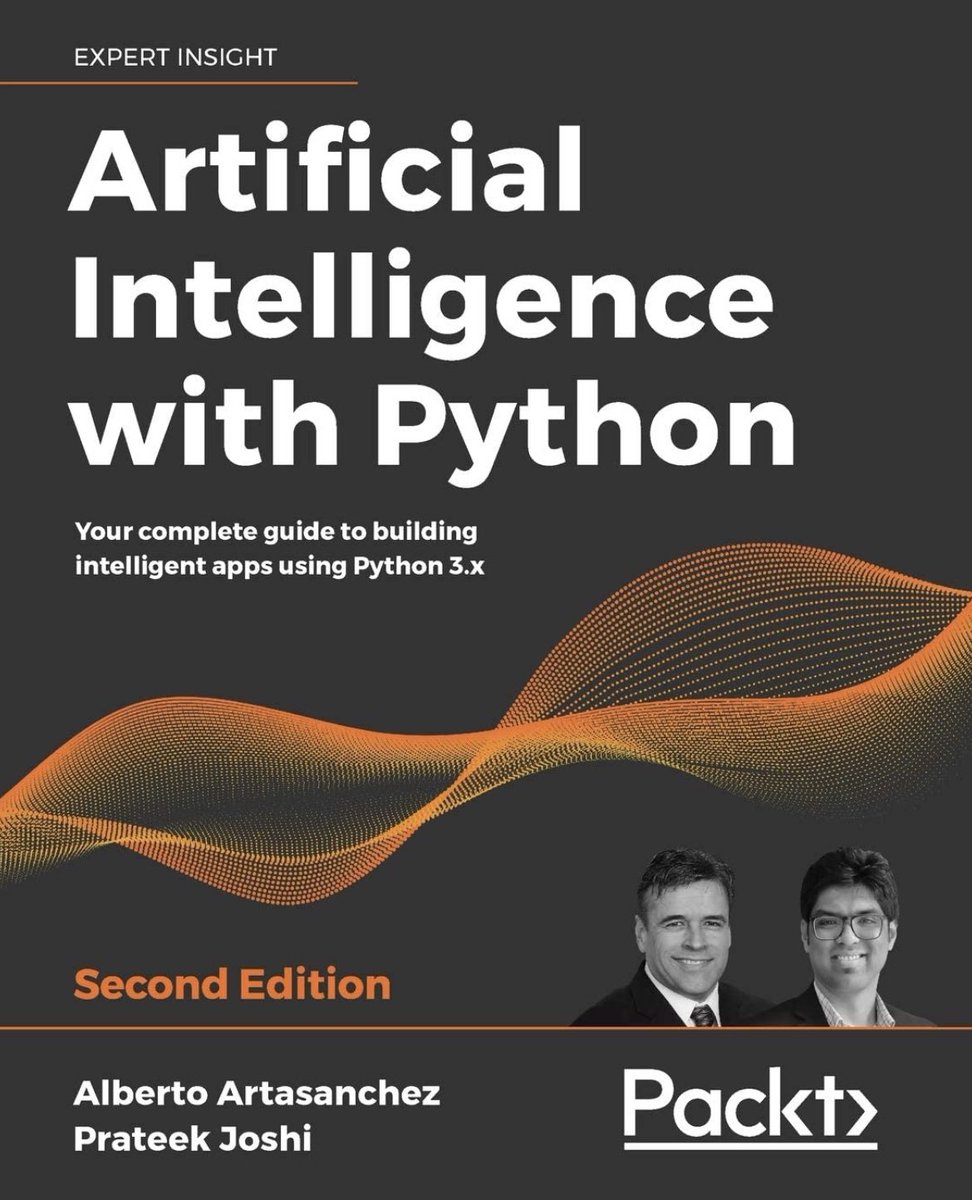 Artificial Intelligence with #Python — a complete guide to building intelligent apps: bit.ly/3c6blcr
—————
#BigData #DataScience #MachineLearning #DeepLearning #NeuralNetworks #AI #DataMining #Algorithms #abdsc
———
➕See the *UPDATED* 2nd Edition: amzn.to/2H5LPZB