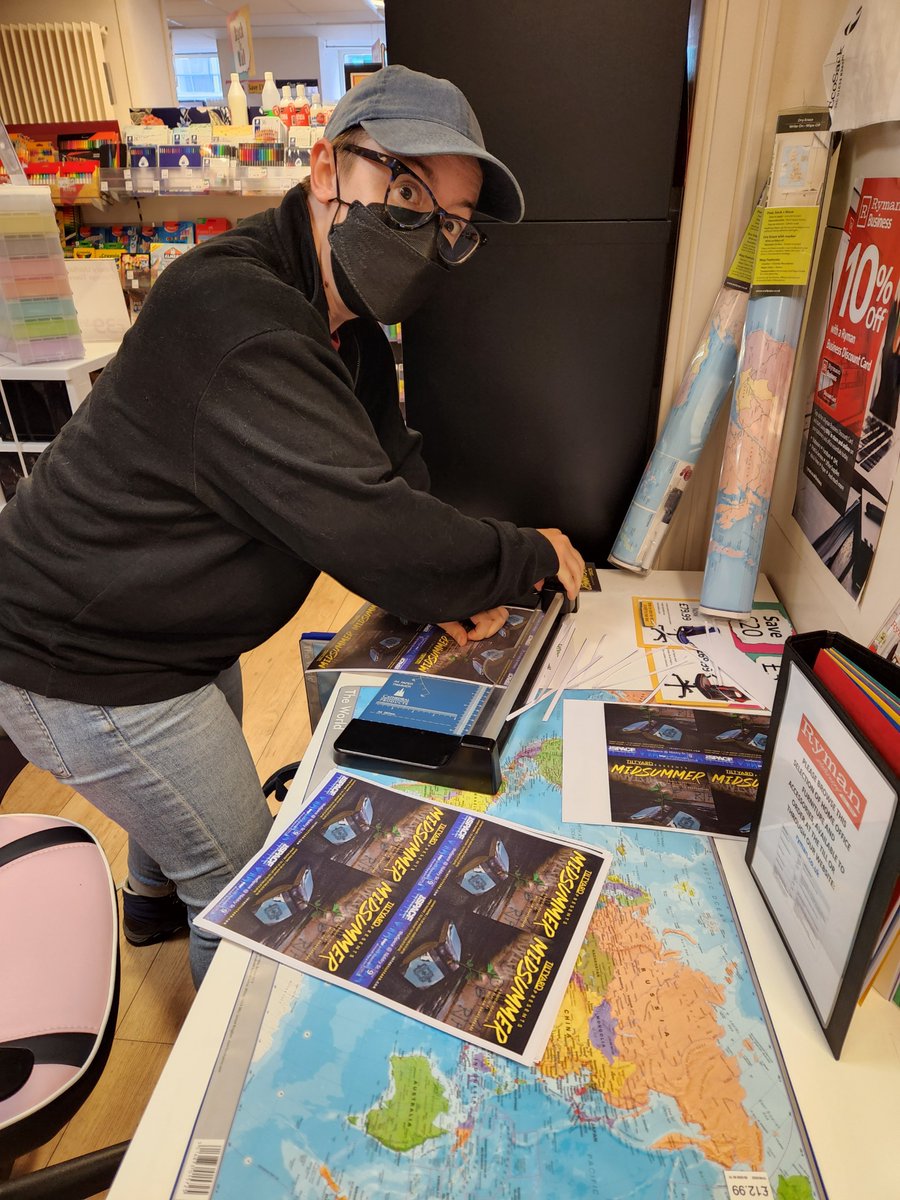 TiltyardTheater's tweet photo. Spent part of our #SundayFringe figuring out how to print emergency fliers, since ours are lost somewhere! (and everyone's closed on Sundayโฆ)
HUGE THANKS to Sean @ Ryman โย our #EdFringeHero of the day! Now it's time to slice & dice!
#thereadinessisall #midsummeriscoming https://t.co/eW3y8smugr