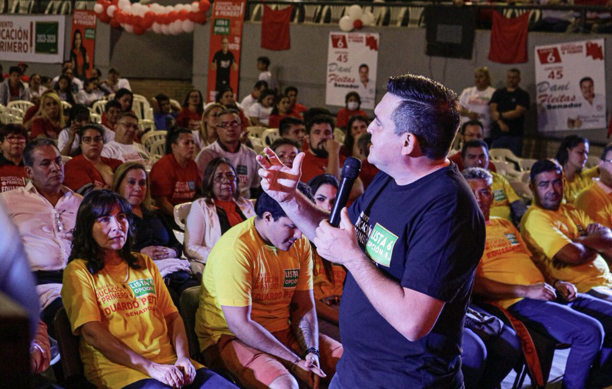 petta08's tweet photo. Con la fuerza de los que levantan la bandera de un Paraguay Justo y próspero para todos. Seguimos en el camino. Movimiento Educación Primero! Lista 6.

#EduardoPettaSenador
#MovimientoEducaciónPrimero
#Lista6
#Elecciones2023 https://t.co/6CweItYSpC