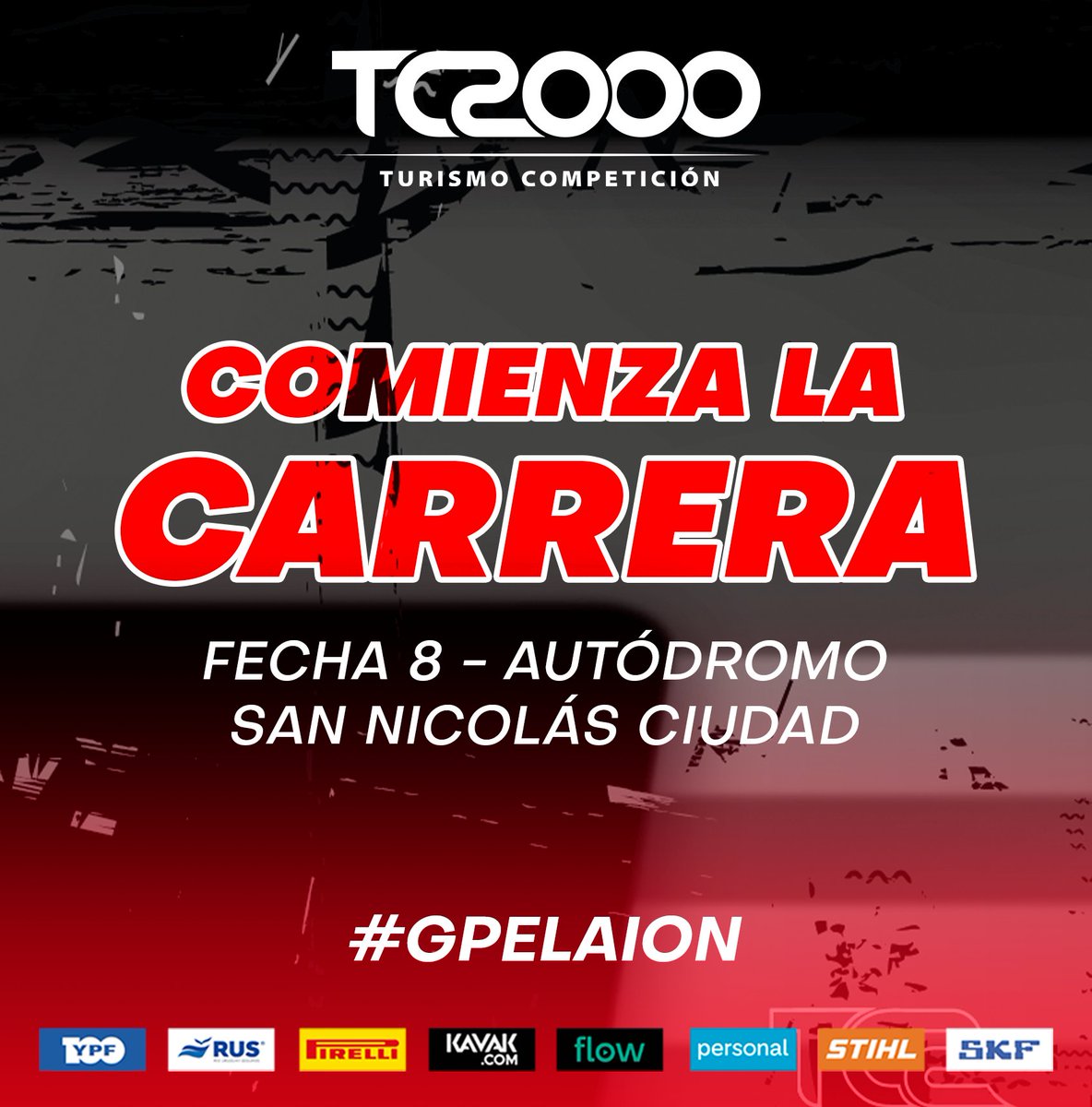 SuperTC2000's tweet photo. 🟢 Semáforos apagados y se larga la octava fecha del Campeonato Argentino de TC2000 YPF 100 años

#GPELAION 🏁 https://t.co/uftLsz14Eo