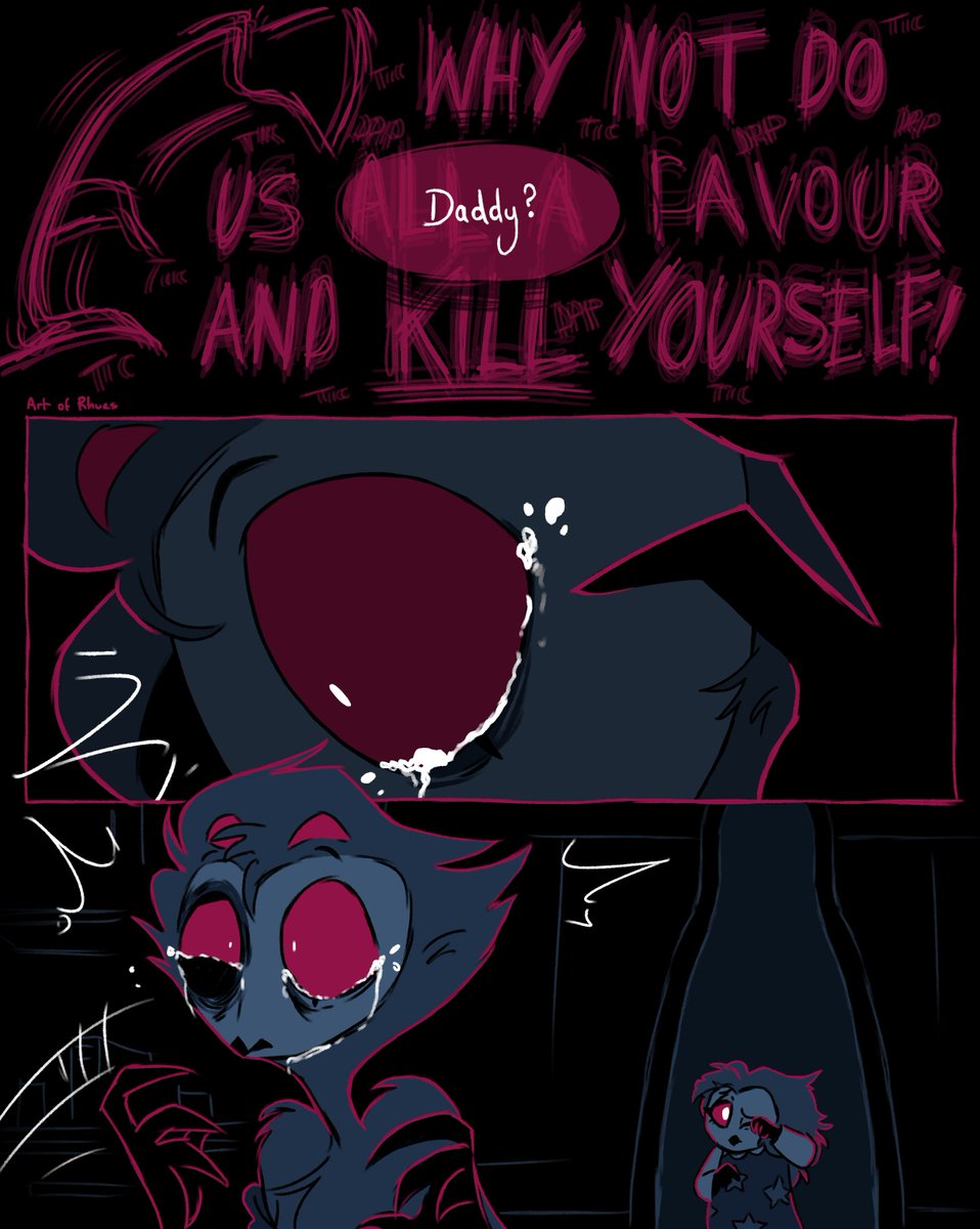 ArtofRhues's tweet image. Initial rough vs final version of a page from my &apos;Shattering&apos; comic
Please heed the content/trigger warnings below 
CW/TW #domesticabuse #spousalabuse #emotionalabuse #aftermathofphysicalabuse #stronglanguage
-
#HelluvaBossFanart #HelluvaBossStolas #HelluvaBossOctavia #artofrhues