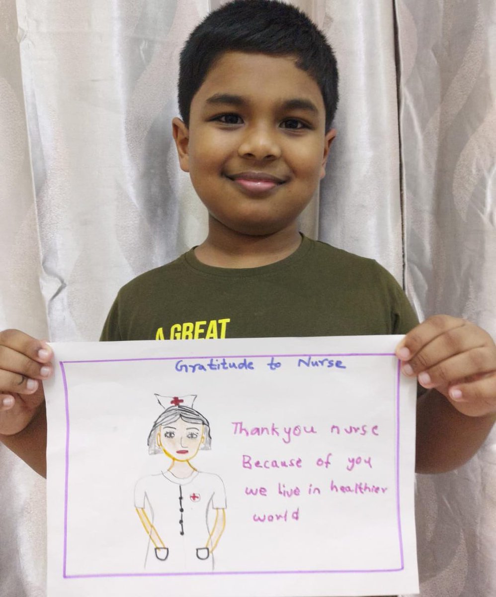 Sadafssis's tweet photo. Gratitude as pedagogy 
A beautiful drawing with a thankyou note for all nurses by Shahzil 
#StrongSchools
 #BestSchoolPrize
 #T4Edu
#MOEUAE #ADEK  #Bestschoolprize
 @ShiningStarSchl
 @T4EduC @MOEUAEofficial @ADEK_tweet https://t.co/pyfMMNtlUh