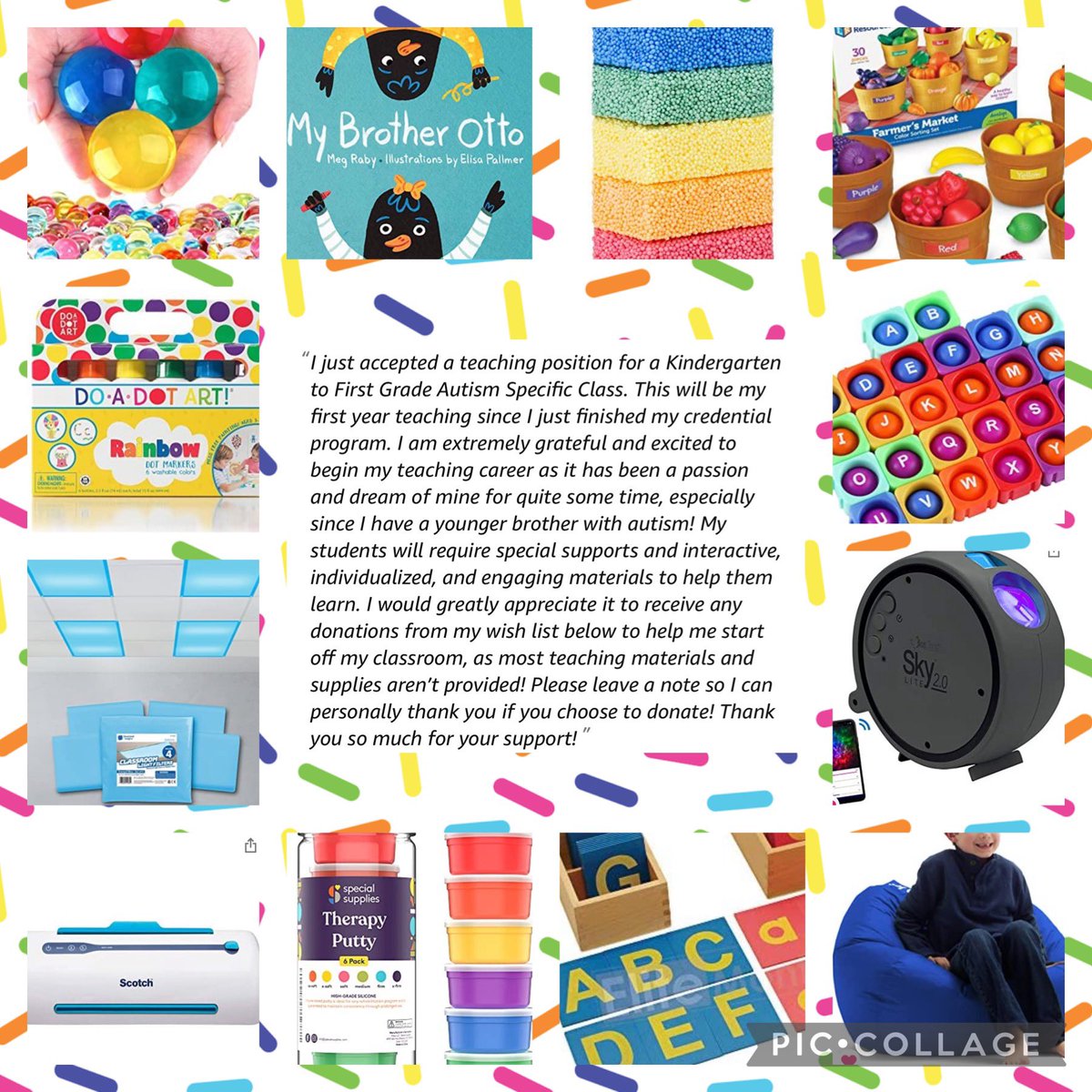 niknikteach's tweet photo. Hi! I’m a 1st year Special Ed Teacher and will be teaching a K-1 Autism class! I’m really in need of the items below before school starts but I’d greatly appreciate anything. Thank you! Drop your list and I’ll RT! ❤️ 

https://t.co/29JFRcFE2x

@Tmobile #MagentaMagic #clearthelist https://t.co/OOxnvsKs2n