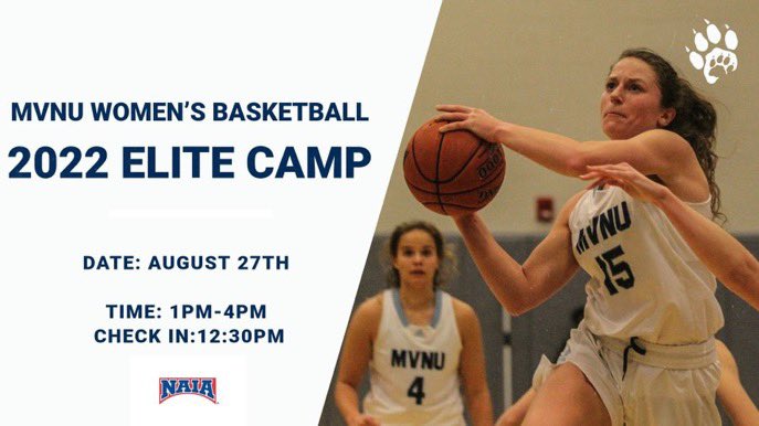 🚨ELITE CAMP 🚨 

We are just under 2 weeks away from our elite camp on Saturday, August 27th at MVNU. Sign up now with the link below! 

🔗 forms.office.com/r/p9FgZ5EDv