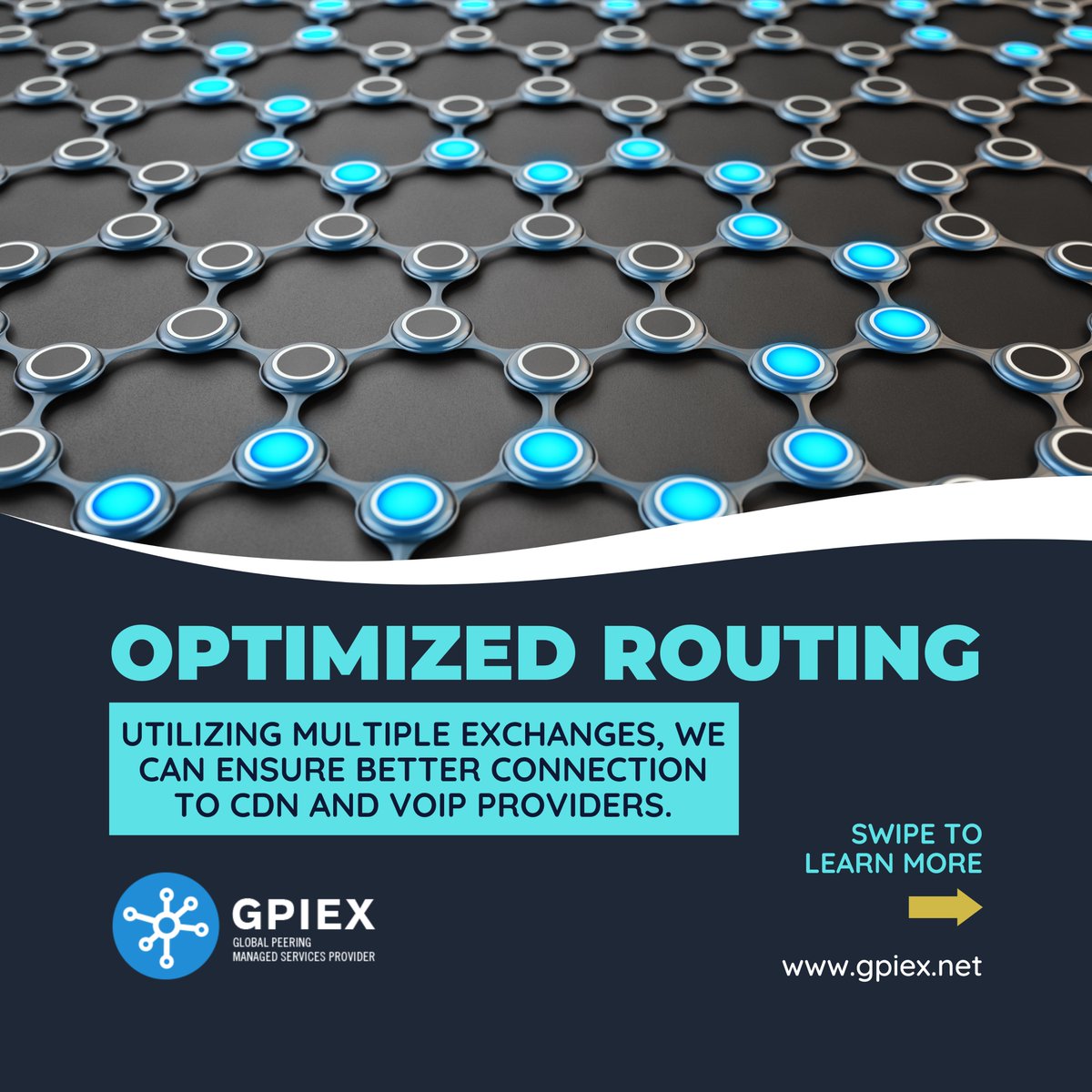 gpiexnet's tweet image. We are a specialized peering company. Our job is to improve your business’s connectivity through our extensive peering networks. Want to go faster? Call us. 

gpiex.net 

#globalpeeringprovider #managedcloudpeering #cdnoptimizedrouting #voipoptimizedrouting