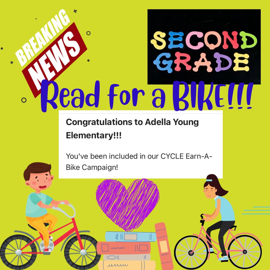 Amy McClellen (@amymcclellen) on Twitter photo Then this happened <a href="/YoungPISD/">Young Elementary</a>…. We were accepted into the Cycle Program!!! Reading for a bike!!! It’s been an awesome week and I’m pumped for the year!!!! Then this happened <a href="/YoungPISD/">Young Elementary</a>…. We were accepted into the Cycle Program!!! Reading for a bike!!! It’s been an awesome week and I’m pumped for the year!!!!