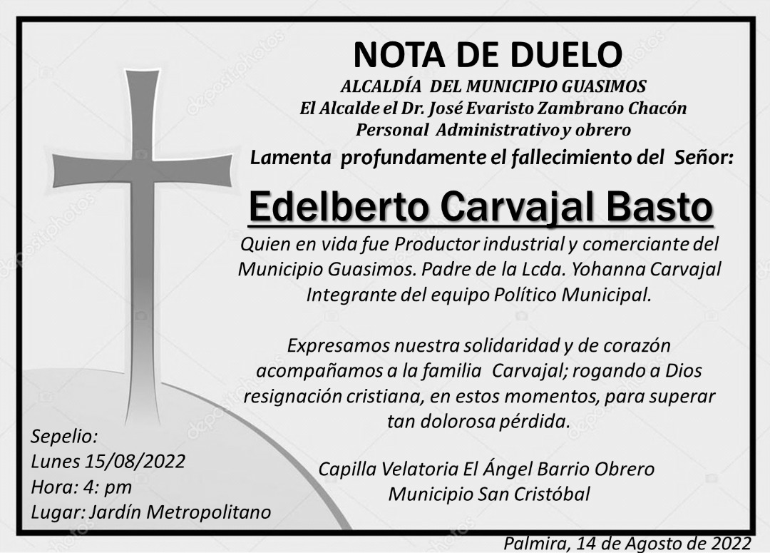 Nuestra condolencia a familiares y deudos por el cambio de paisaje del padre de nuestra camarada Yohanna Carvajal.